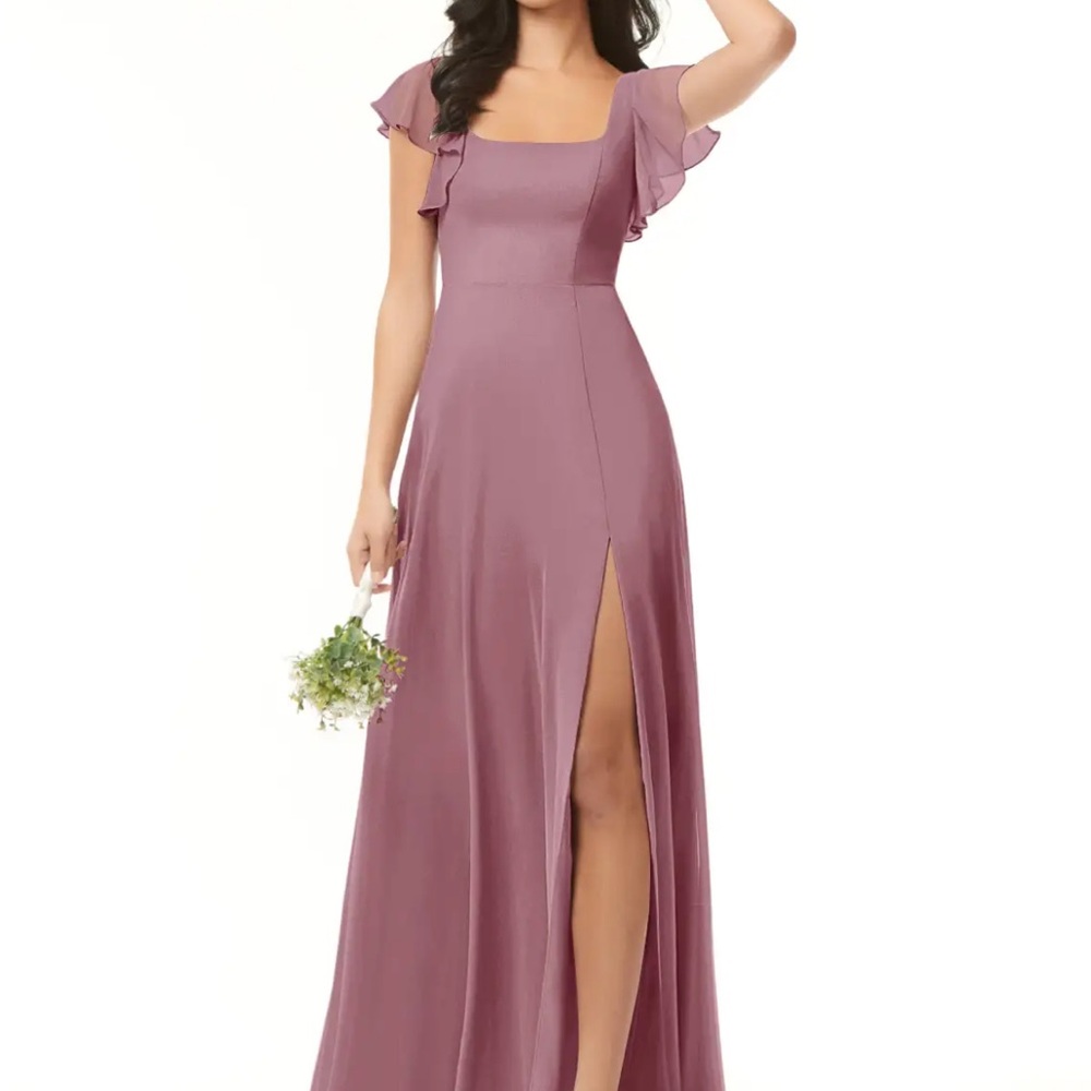 Azazie Bondi Vintage Mauve Evening Gown